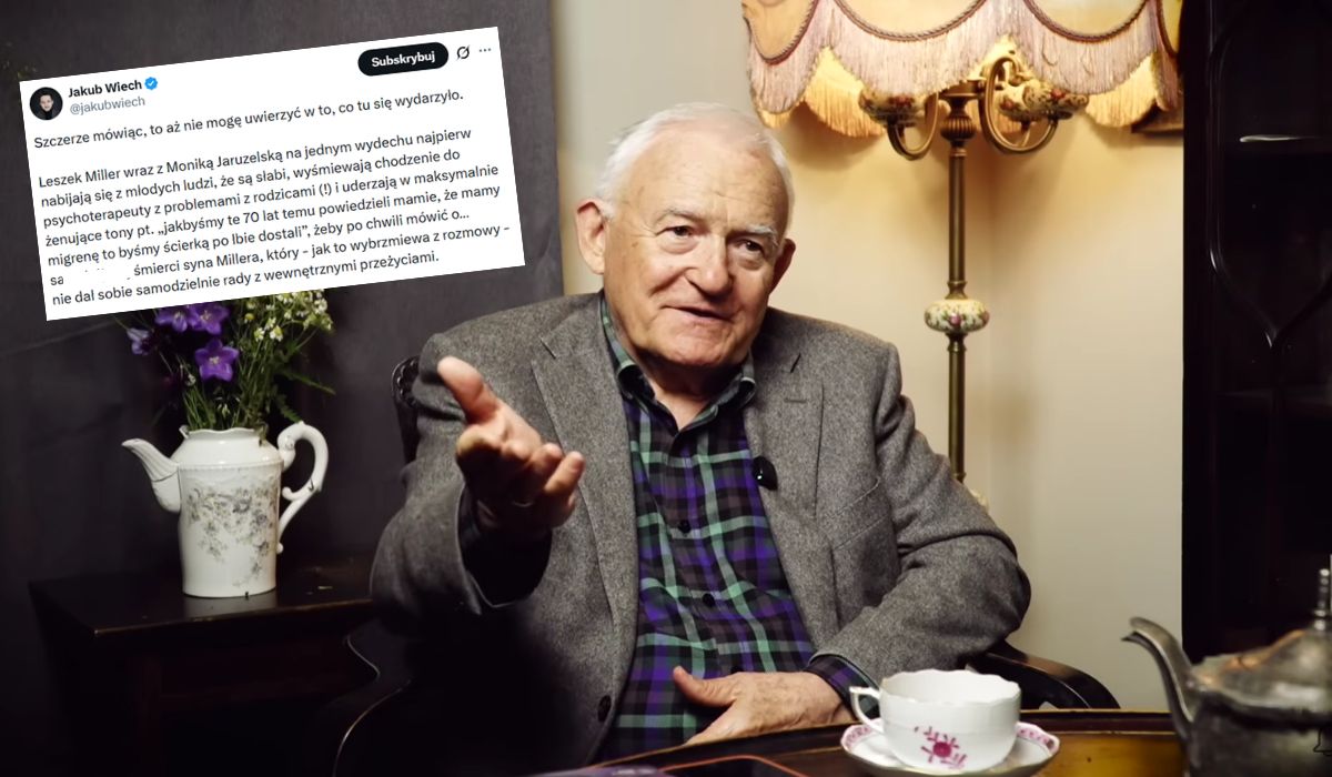 Leszek Miller pośmiał się z młodych, że chodzą na terapię, a potem wspominał, jak nie miał czasu dla syna
