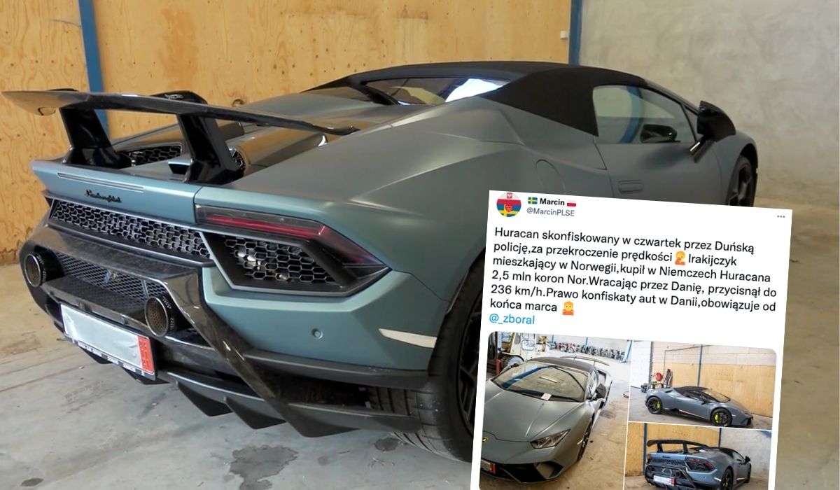 Irakijczyk kupił sobie lamborghini w Niemczech, ale stracił na zawsze w Danii za znaczne przekroczenie prędkości