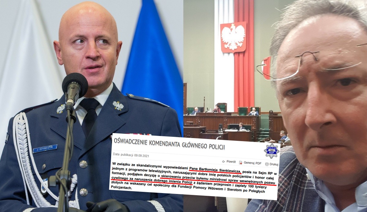 Policja pozywa posła Sienkiewicza za słowa o tym, że "policja zabija" kiedy komentował śmiertelne przypadki po aresztowaniach