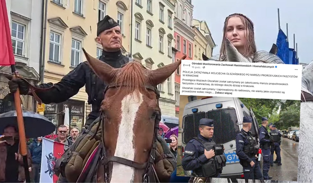 Olszański wyszedł z więzienia, zrobił prorosyjski marsz i znów został zatrzymany