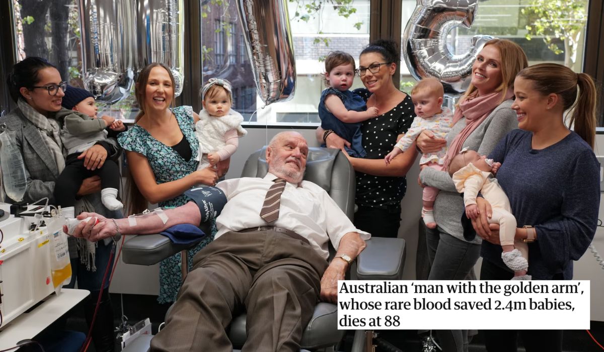 Australia: zmarł dawca krwi, który licznymi donacjami przyczynił się do uratowania ponad 2 mln dzieci