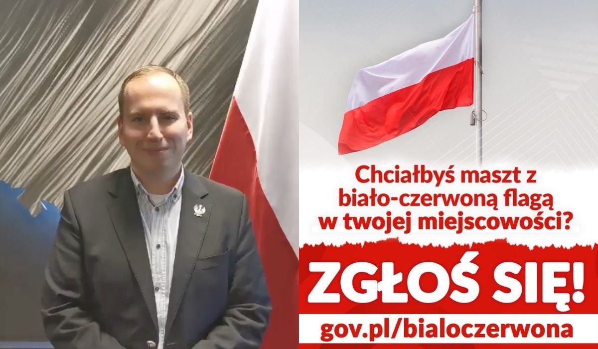 Projektem stawiania masztów z flagami pokieruje Adam "Kilometrówka" Andruszkiewicz
