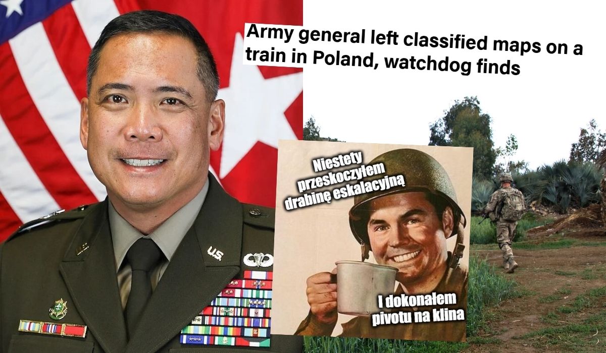 Amerykański generał przyleciał do Kijowa, upił się, wywrócił parę razy, a potem razem z ekipą zgubili tajne mapy