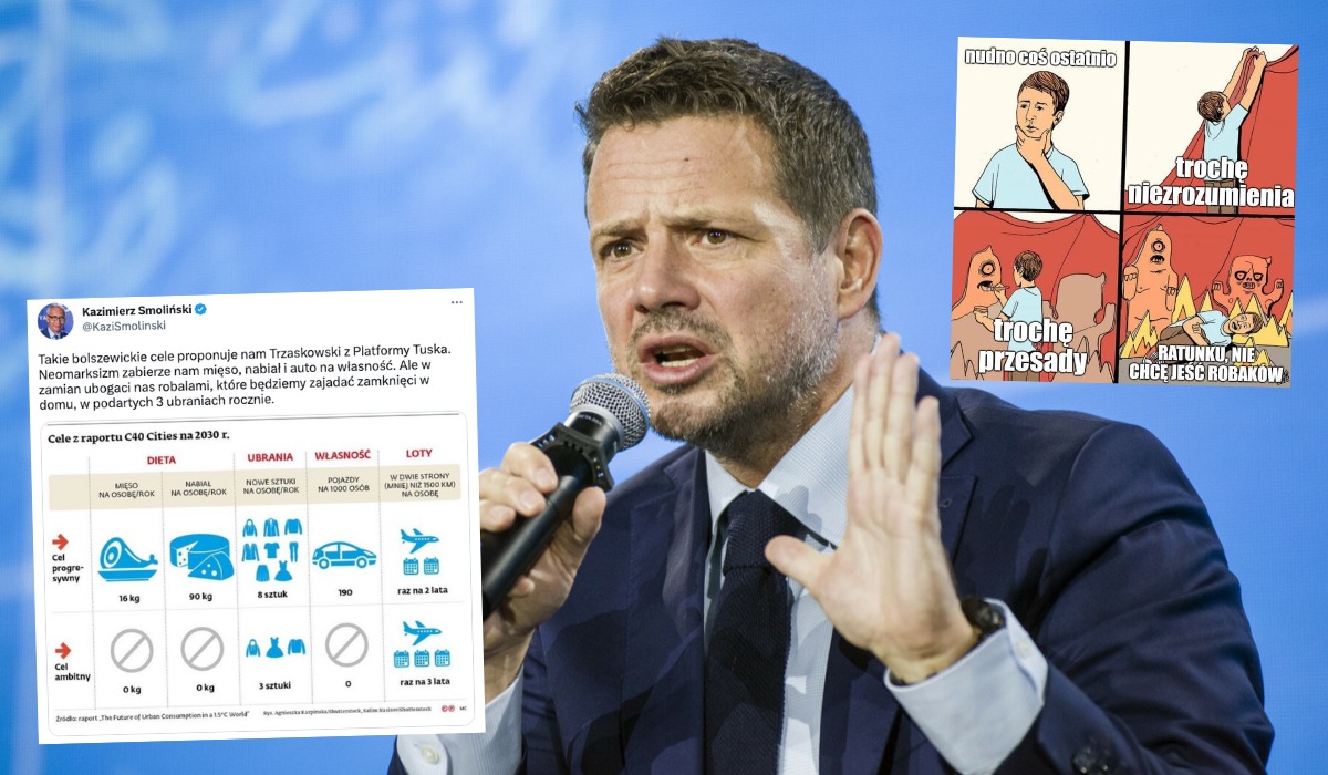 Trzaskowski tłumaczy, że wcale nie chce nikomu zabraniać jeść mięsa i może wystarczy tych głupot