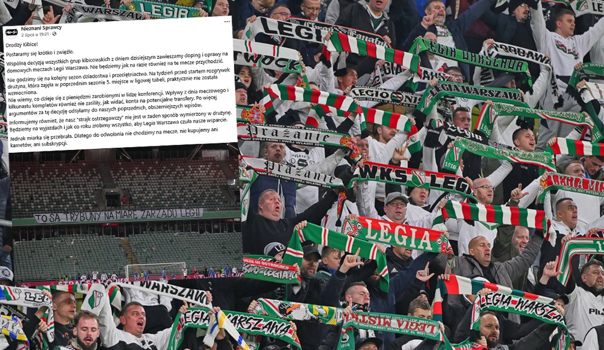 Kibice Legii walczą z zarządem klubu, postanowili w ramach strajku przestać kibicować na stadionie