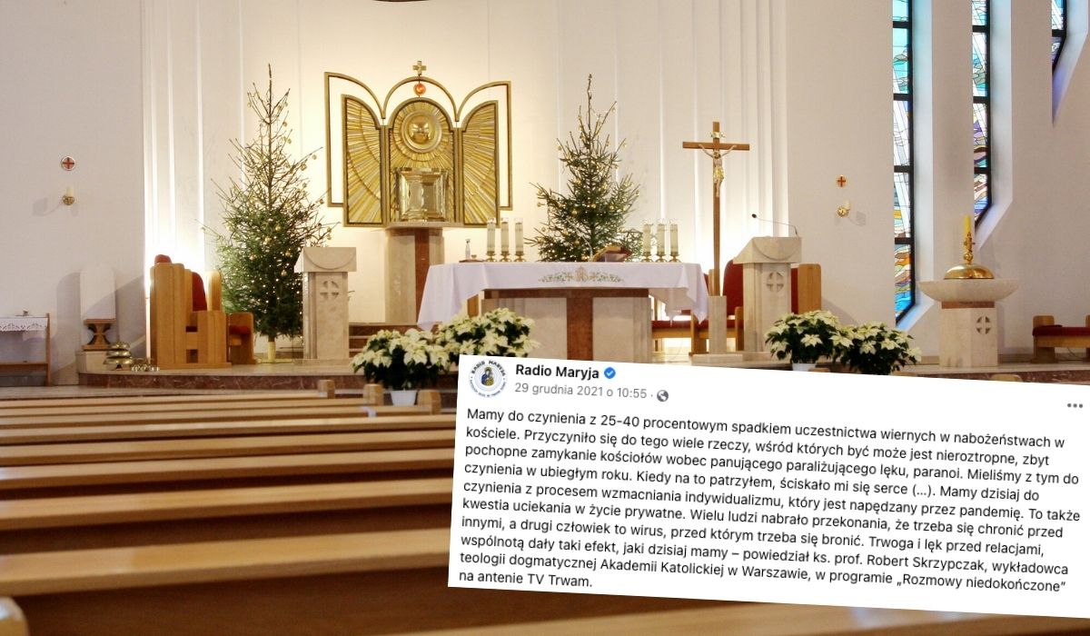 25-40% mniej Polaków na nabożeństwach, ksiądz profesor oskarża zbyt pochopne zamykanie kościołów