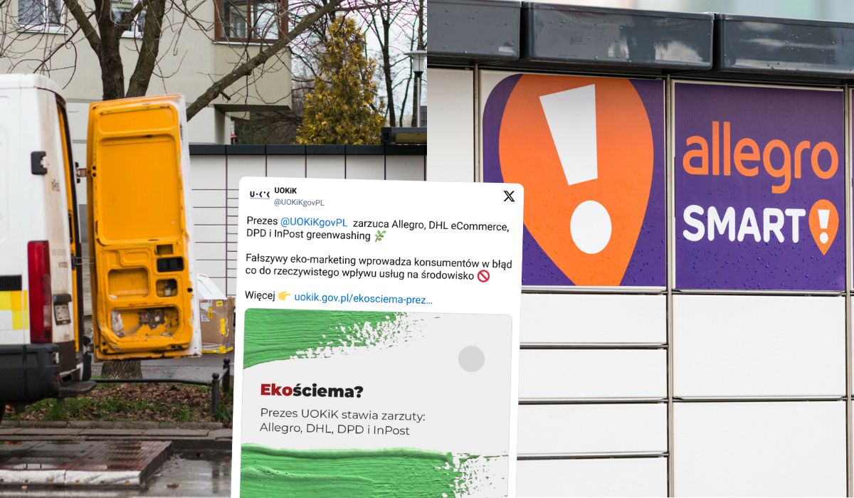 UOKiK oskarża Allegro, DHL, DPD i InPost o stosowanie greenwashingu