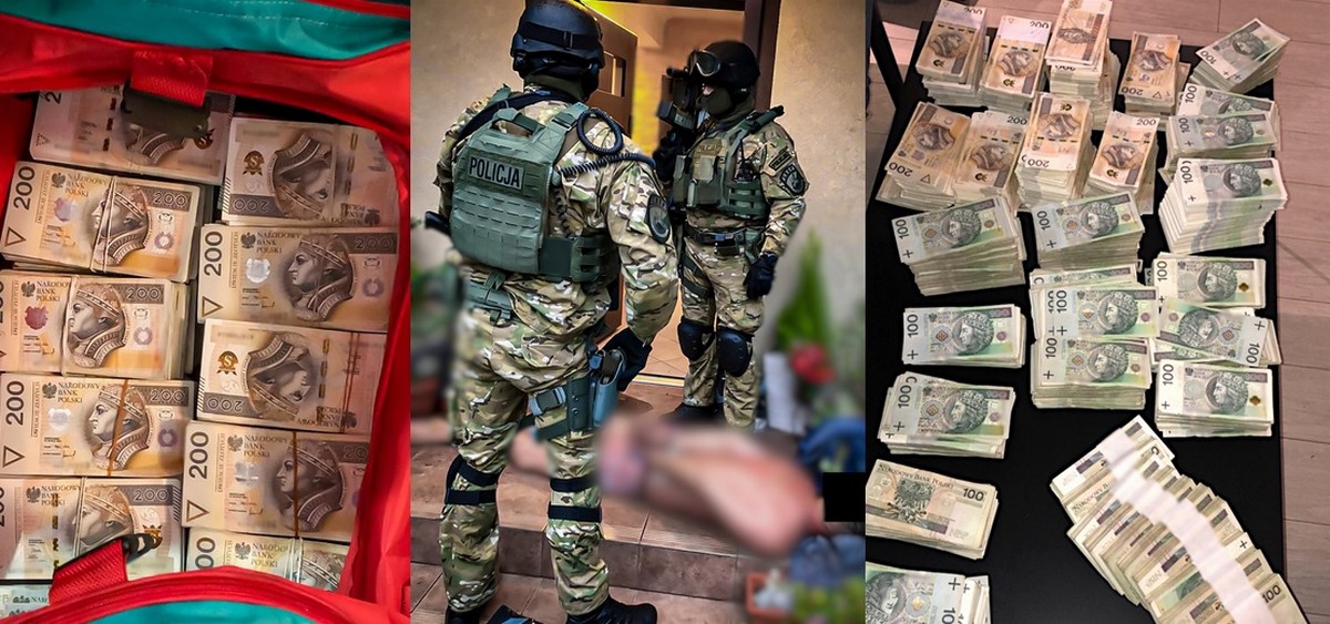 Policja rozbiła gang zaopatrujący laboratoria metamfetaminy. Podczas przeszukań znaleziono 13 mln zł w gotówce