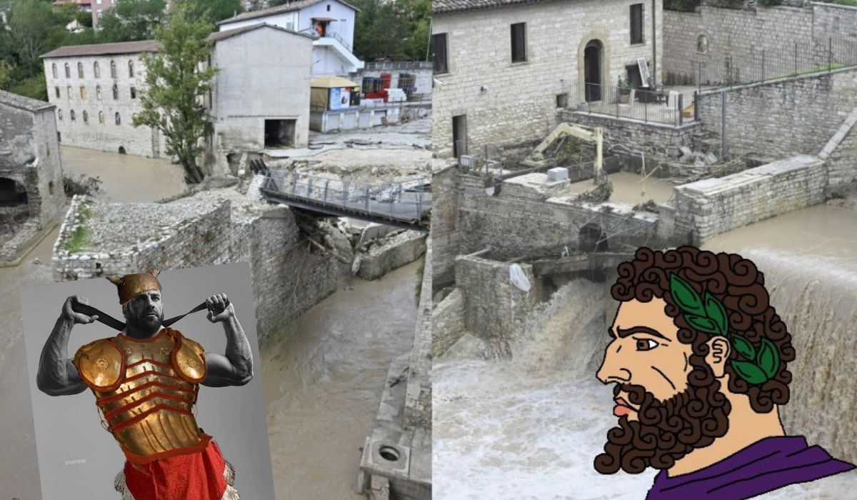 Włochy: starożytny most wytrzymał uderzenie fali powodziowej. Nowoczesne - runęły