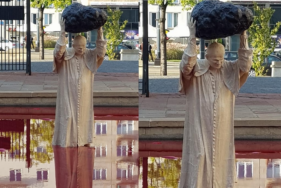 Powstała odpowiedź na słynną figurę papieża przygniecionego meteorytem