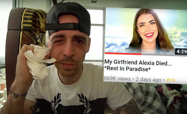 Youtuber sfingował śmierć swojej dziewczyny, żeby mieć o czym rozpaczać i zyskać nowych fanów 
