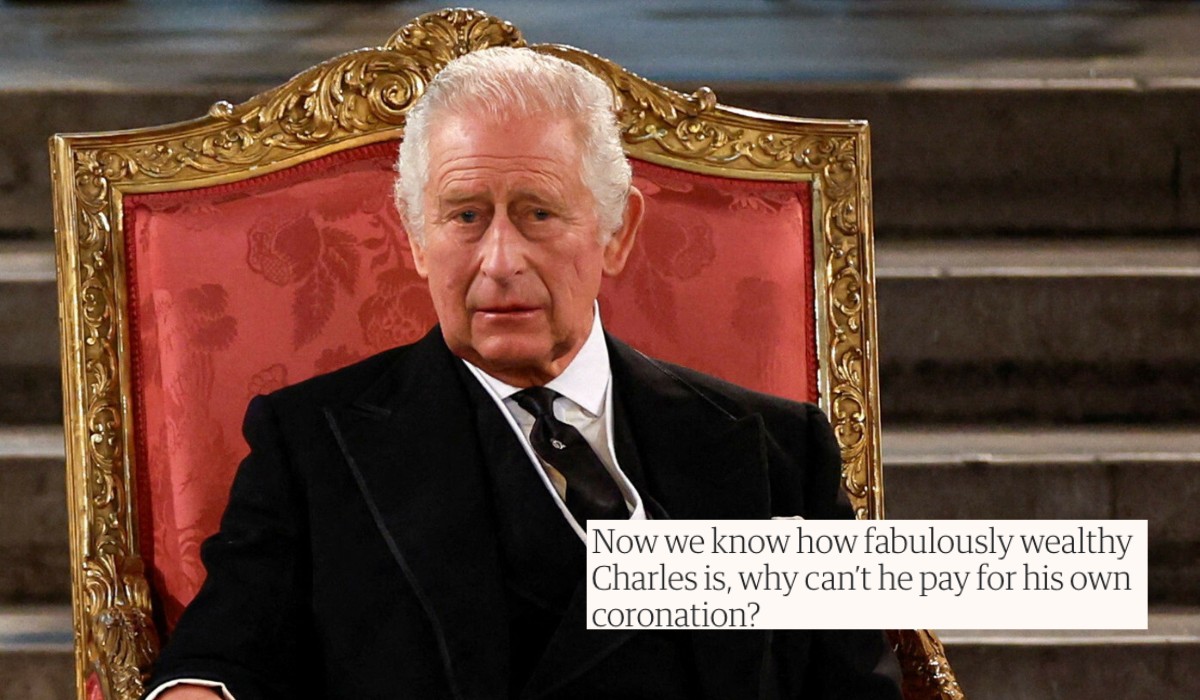 Guardian: chociaż król jest bajecznie bogaty, jego koronacja będzie opłacona z pieniędzy podatników