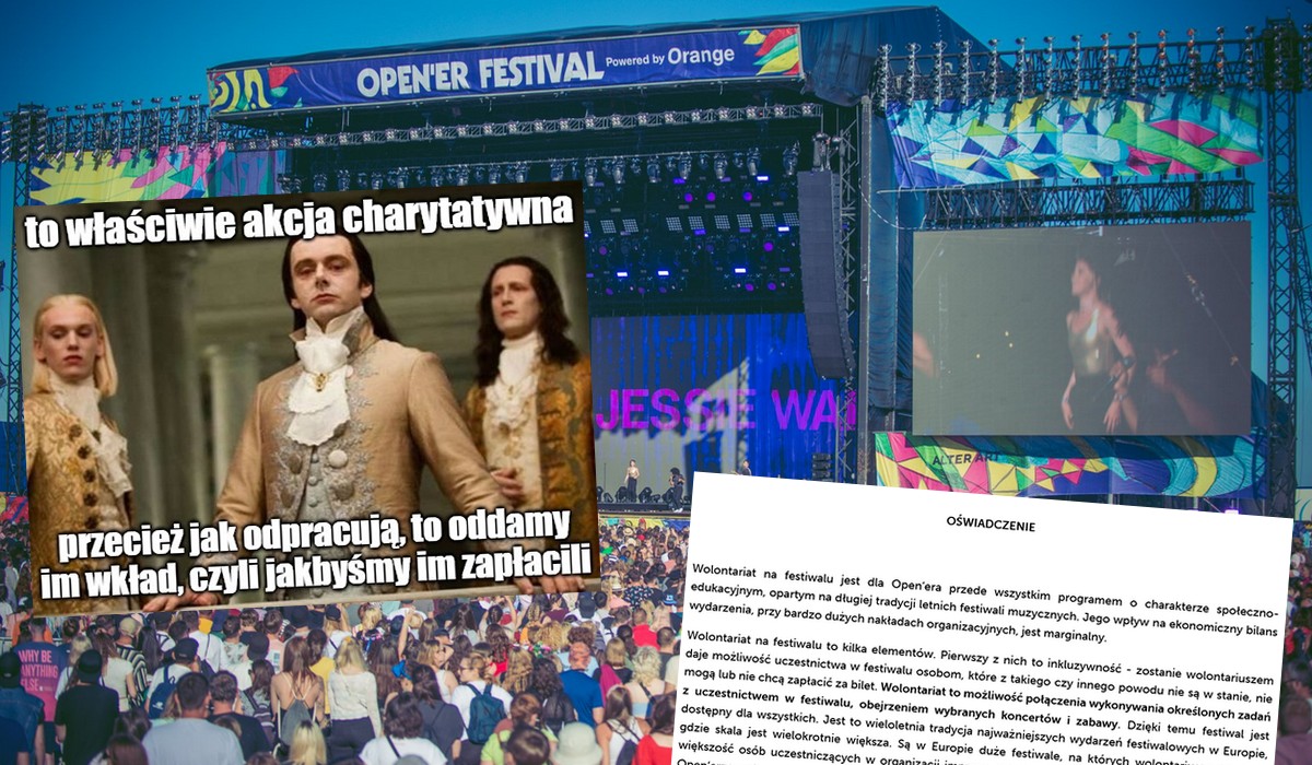Opener wydał oświadczenie w sprawie ich wolontariatu, że to w sumie fajna okazja do edukacji i nabycia doświadczenia
