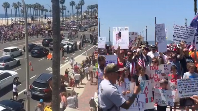 Kalifornia: Amerykanie protestują przeciwko zamknięciu plaż