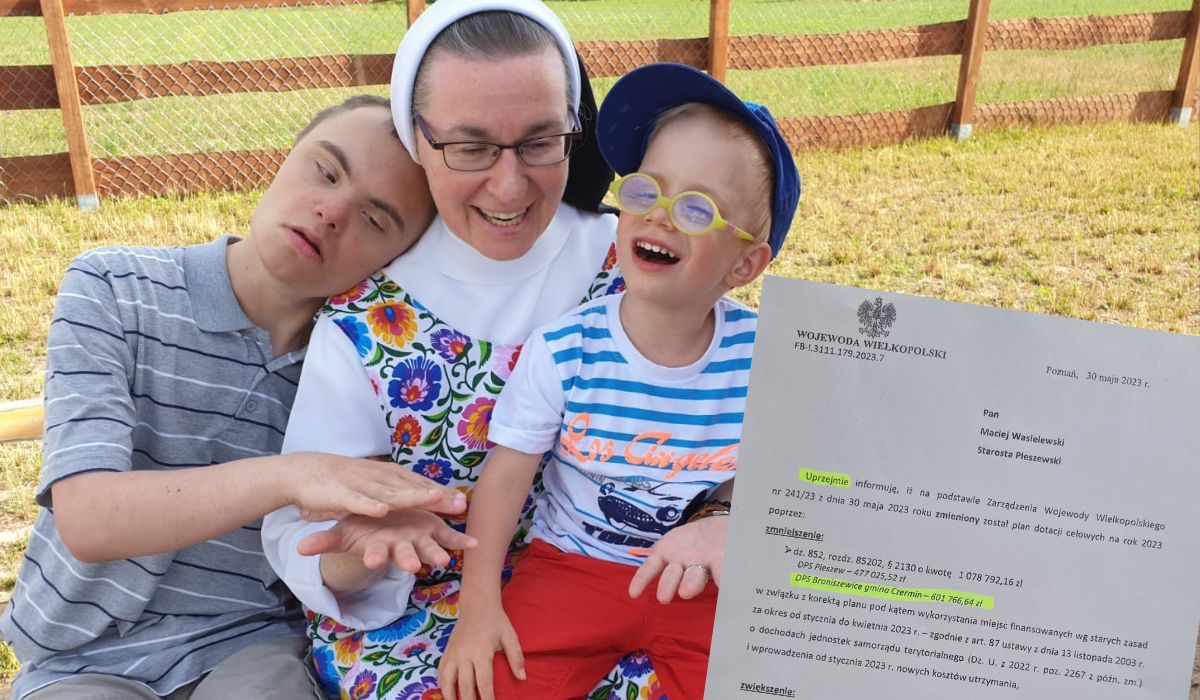 Broniszewice: dom opieki dla chorych chłopców jednak nie straci dotacji, zakonnice i rodziny odetchnęły z ulgą