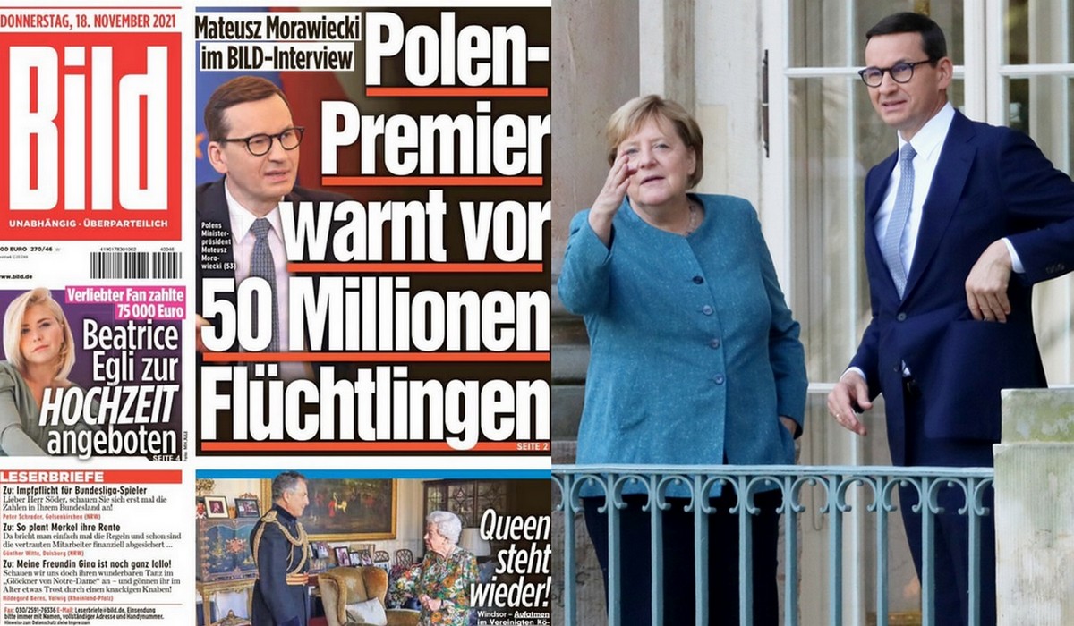 Morawiecki w niemieckim dzienniku ostrzega Europę przed napływem 50 mln migrantów