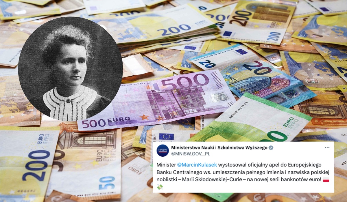 Polska apeluje, żeby na banknotach euro zamiast "Marie Curie" było "Maria Skłodowska-Curie"