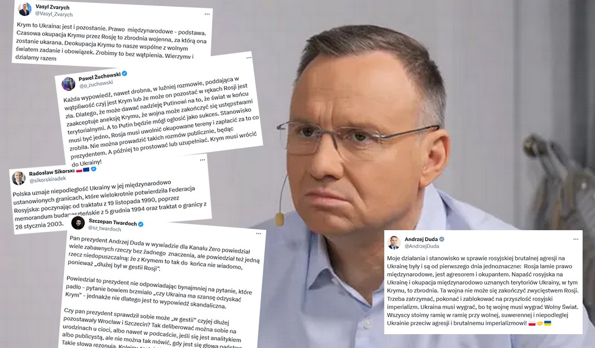 Prezydent wyjaśnił co myśli o Krymie, bo zrobił się kwas po wywiadzie u Stanowskiego