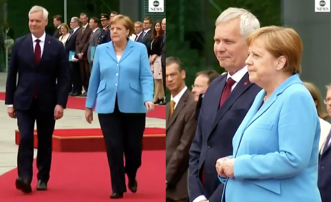 Angela Merkel znowu nie mogła opanować drżenia, wciąż brak wyjaśnienia dotyczącego stanu zdrowia