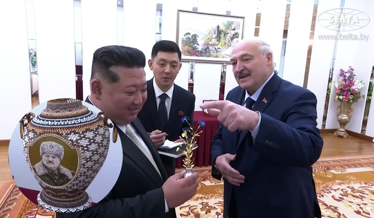 Łukaszenka odwiedził Koreę Północną, Kim Dzong Un dostał w prezencie karabin
