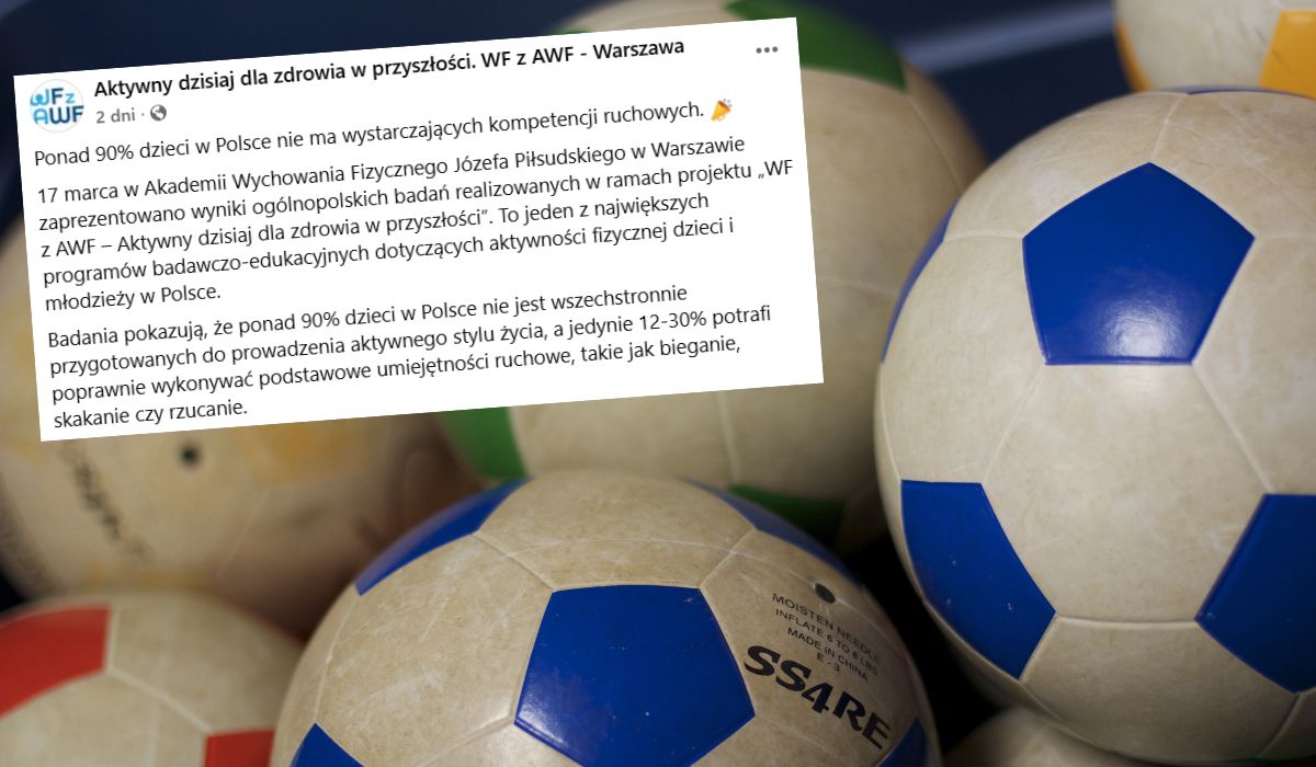 Raport: aż 90% dzieci w polskich szkołach nie ma wystarczających zdolności ruchowych