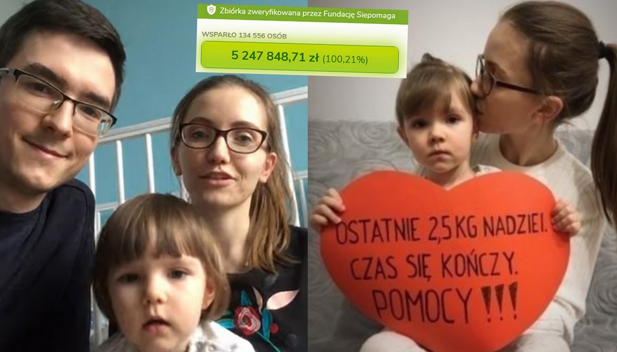 Ktoś zakończył zbiórkę dla chorej dziewczynki, wpłacając anonimowo ponad 2 mln zł, Lenka najpewniej będzie zdrowa