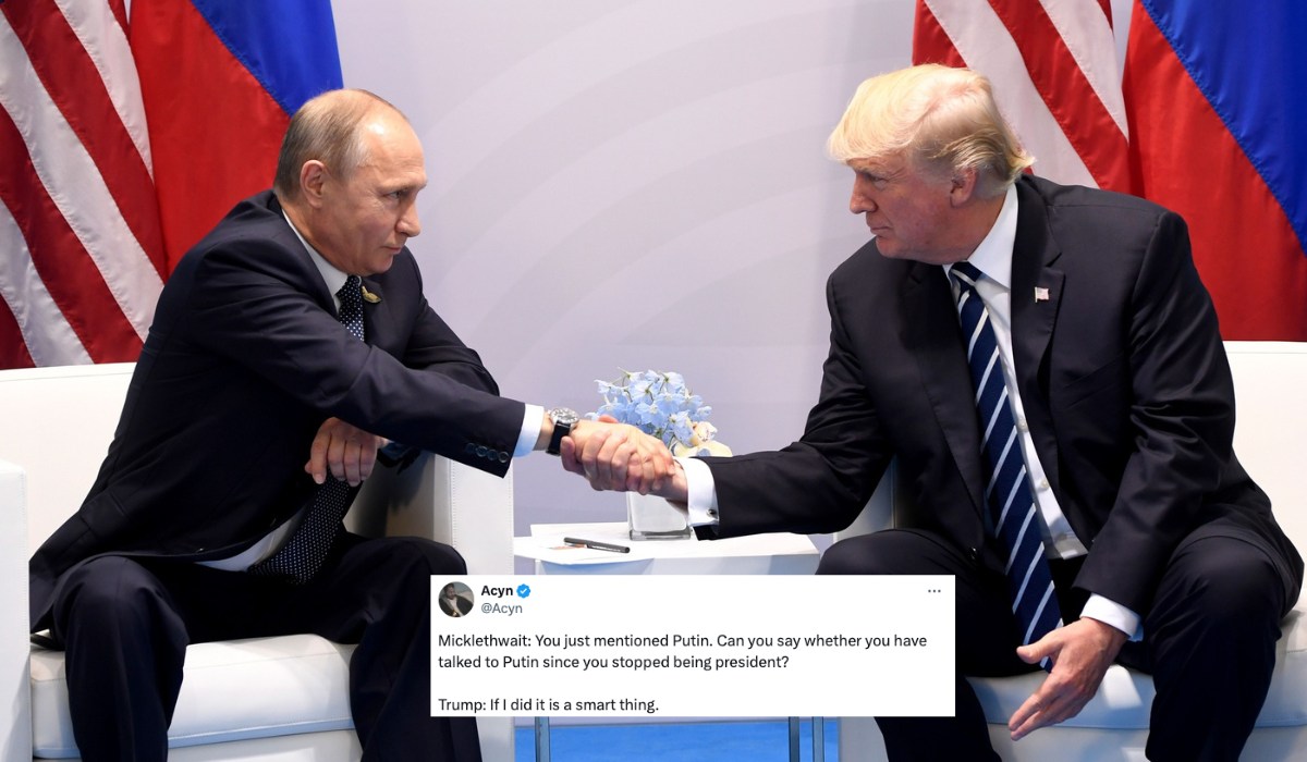 Trump odmawia ujawnienia, czy jest ostatnio w kontakcie z Putinem, ale mówi, że tak byłoby mądrze