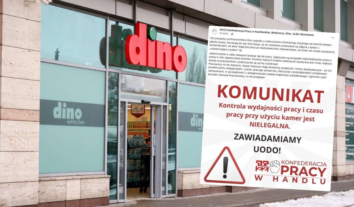 "Big Brother" w Dino: pracownicy alarmują, że firma wykorzystuje monitoring, żeby nadmiernie ich kontrolować