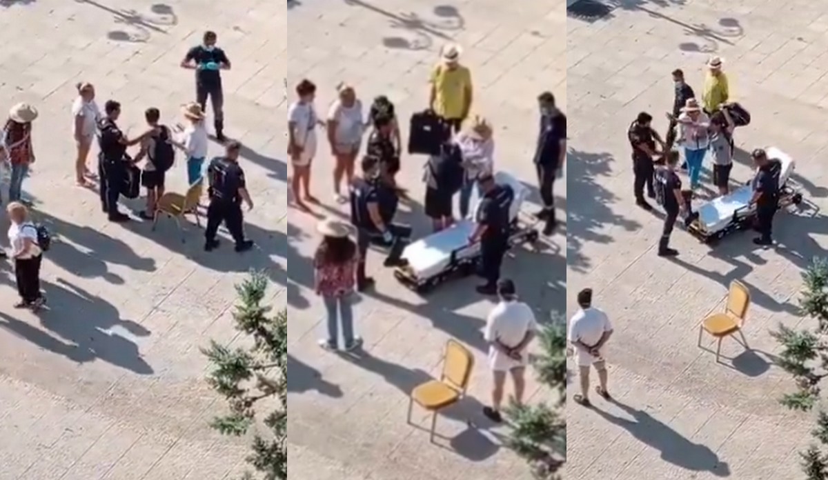 Grecja: media żyją Polakiem, który zastygł na kilka godzin bez ruchu w centrum miasta