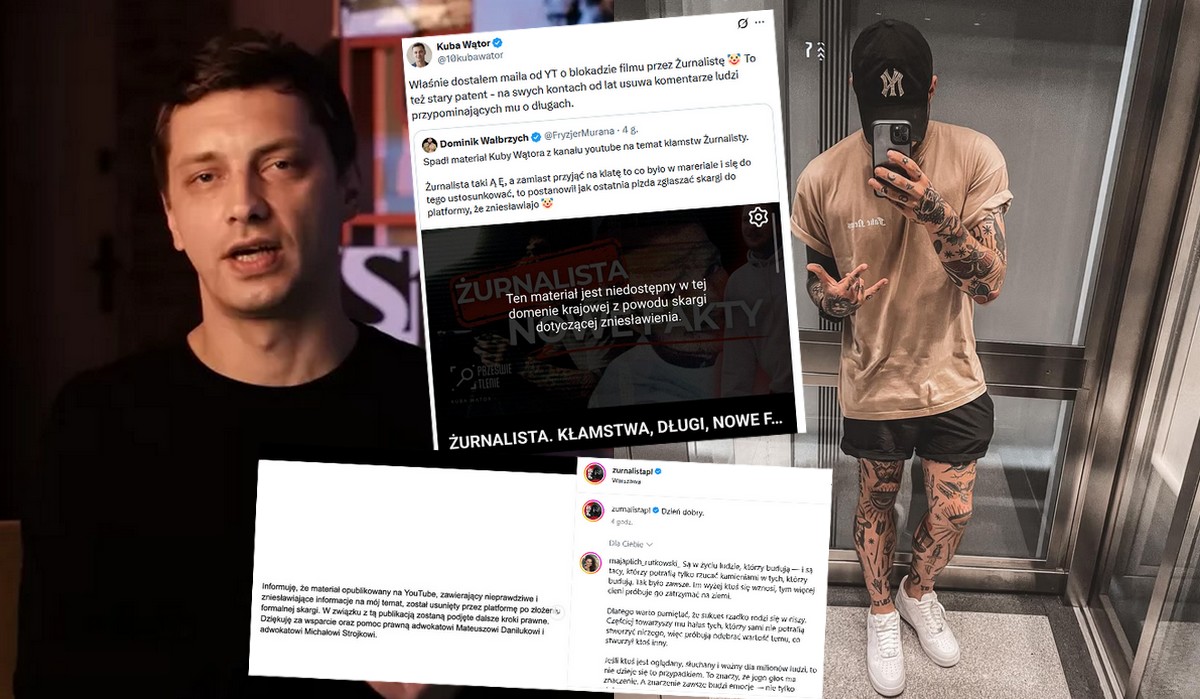 Film z zarzutami wobec Żurnalisty zablokowany, influencer zapowiada, że nie da się oczerniać