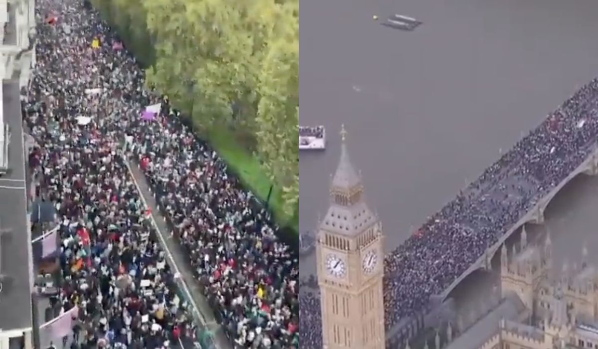 Londyn: wielkie protesty solidarności z ludźmi cierpiącymi w Strefie Gazy