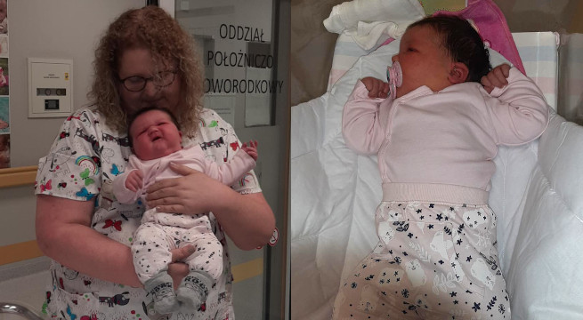 Piekary Śląskie: komuś urodził się kawał córuchny, dziewczynka jako noworodek waży prawie 7 kg