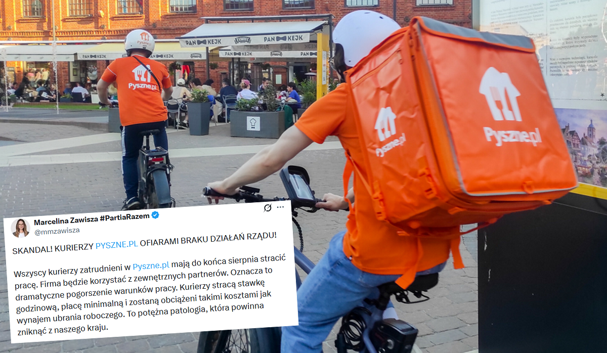 PIP i ZUS skontrolują Pyszne.pl po zapowiedziach, że firma zwolni 5000 kurierów, żeby zatrudnić ponownie na gorszych warunkach