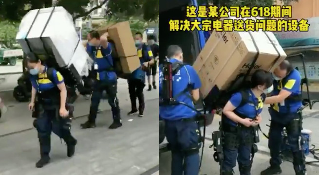 Chiny: kurierzy w egzoszkieletach całkiem nieźle dają radę z ciężarami