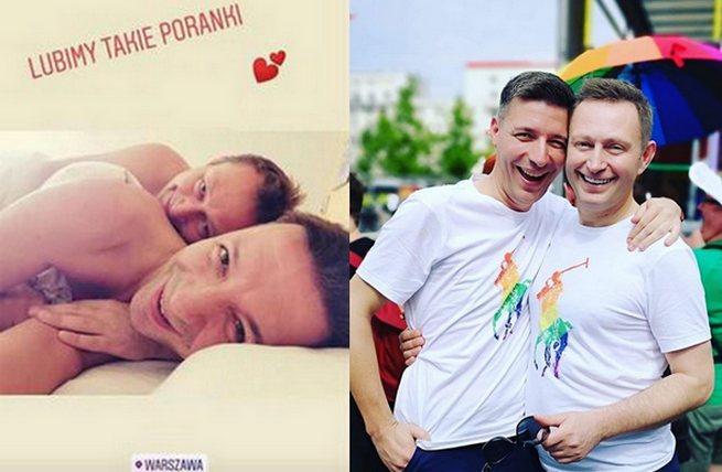 Michał Cessanis i Paweł Rabiej pozdrawiają obserwujących i wrzucają selfie z łóżka