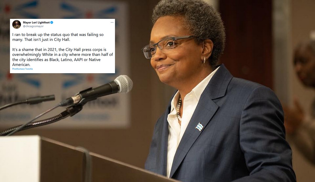 Burmistrz Chicago postanowiła chwilowo udzielać wywiadów tylko czarnoskórym dziennikarzom, bo białych jest dużo więcej