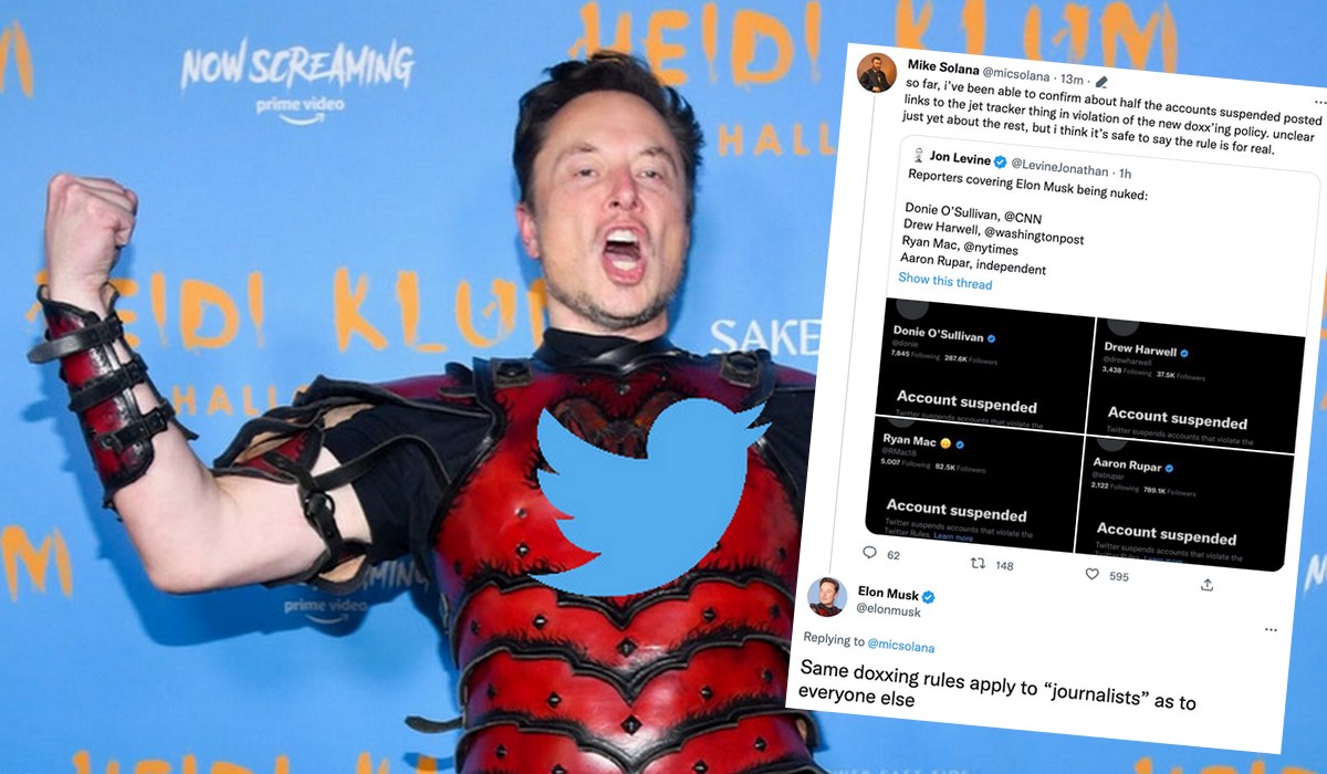 Twitter zbanował nie tylko konto śledzące loty Elona Muska, ale też dziennikarzy opisujących sprawę