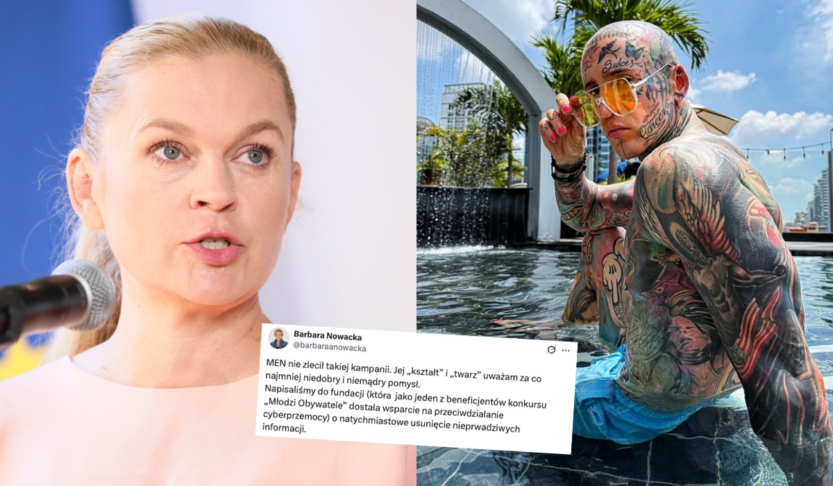 Minister Nowacka odcina się od kampanii z patoinfluencerem znanym z Warsaw Shore