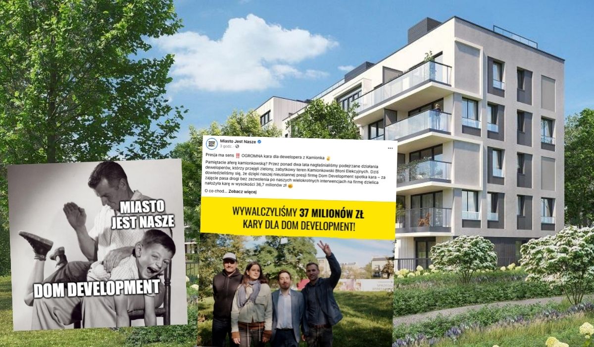Aktywiści z Miasto Jest Nasze załatwili karę dla Dom Development, aż 37 mln zł