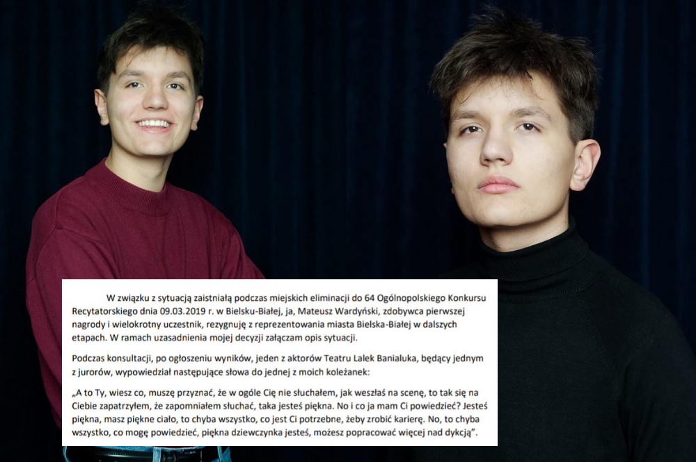 Aktor zrezygnował z konkursu przez buracki podryw jednego z jurorów