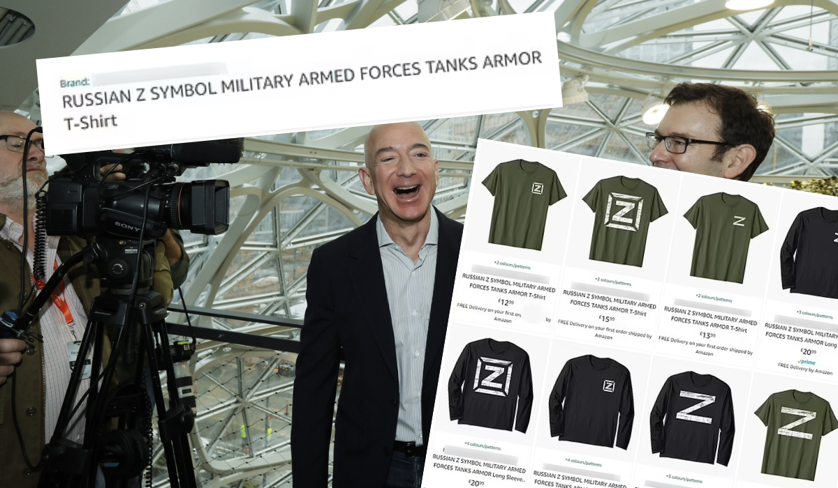 Na Amazonie pojawiła się aukcja koszulek z rosyjskim symbolem "Z", wycofano je po protestach