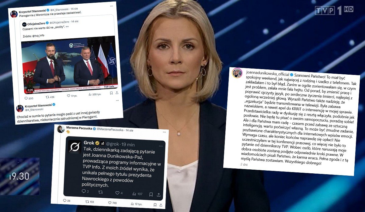 fot. 19:30 TVP / X @K_Stanowski, @MarzenaPaczuska / Instagram @joannadunikowska_official