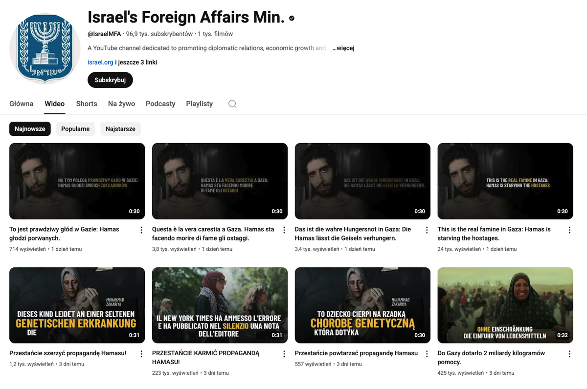 fot. YouTube @IsraelMFA