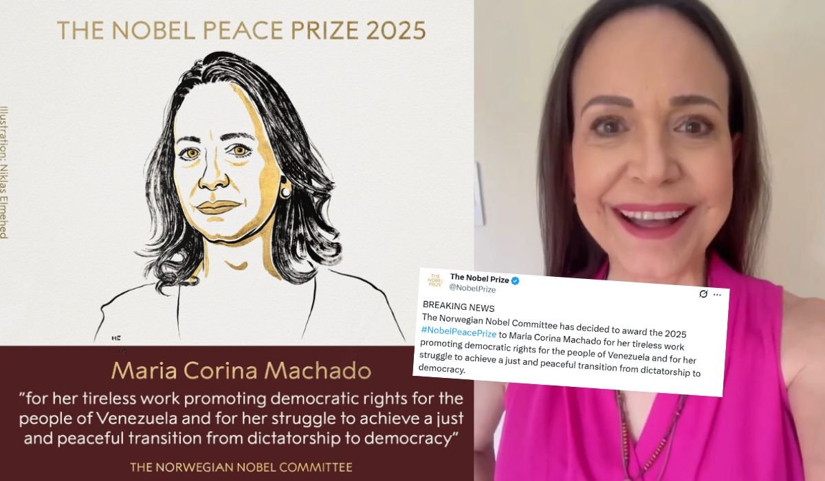 Fot. Instagram: @mariacorinamachado / X: @NobelPrize